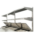 Atosa MROS-93P Overshelf, double, for pizza prep table, 93 in W x 14 in D x 47 in H, sound dead