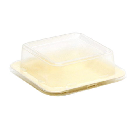 Front Of The House DCV063CLT28 Servewise Disposable Plate Cover, 5 in  x 5 in  x 1-1/4 in H, for square plate D