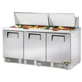 True TFP-72-30M Sandwich/Salad Unit, three-section, rear mounted self-contained refrigeration, s