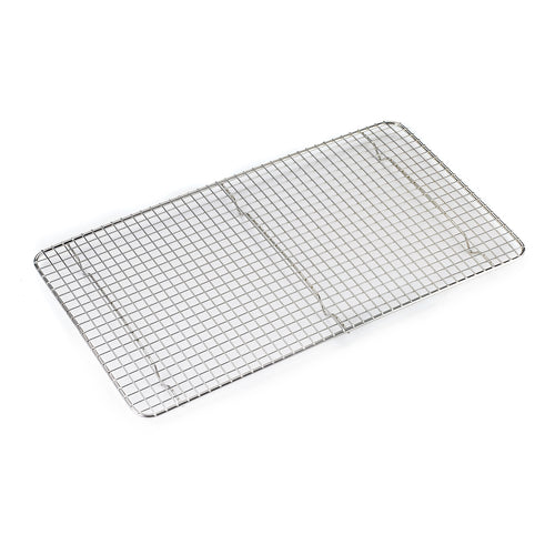 Browne 575527 Pan Grate, 18 in L x 10 in W x 9/10 in D, footed, fits full size pan, steel wire