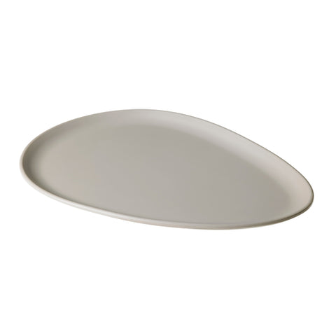Tableware Solutions T8503 Tray, 14 in  x 10 in  x 3/4 in , oval, dishwasher safe, melamine, light grey, Le