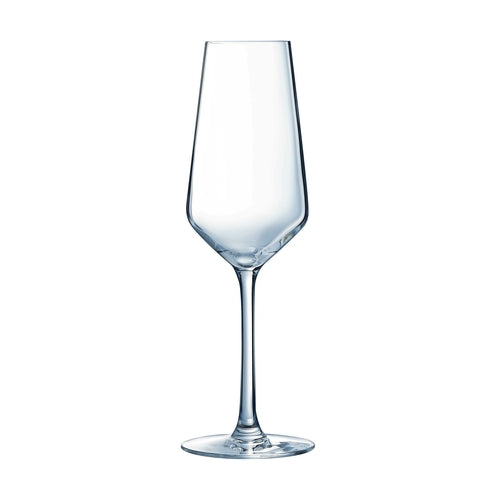 Arcoroc N5082 Flute Glass, 7-3/4 oz., glass, clear, Arcoroc, V. Juliette, (H 8-5/8 in  T 1-7/8