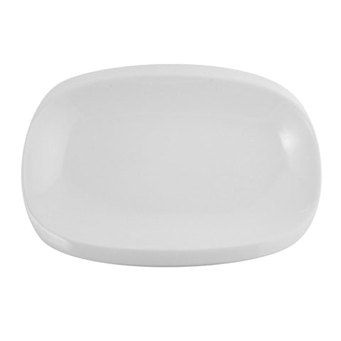 William BCWM.60.30 Bean Town Plate, 12__L x 8__W, rectangular, thermal, wide rim, bone china, white