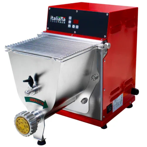 ITALIANA IPE18 Pasta Extruder with Stainless Steel Hopper and Removable Parts