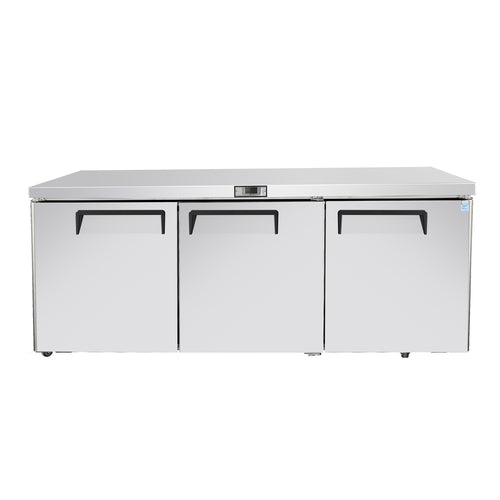 Atosa MGF8404GR Atosa Undercounter Refrigerator, reach-in, three-section, 72-11/16 in W x 30 in