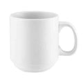 Browne Palm 563983 Mug, 11-1/2 oz. (345ml), 3-1/4 in  x 3-3/4 in , stackable, porcelain, white, Pal