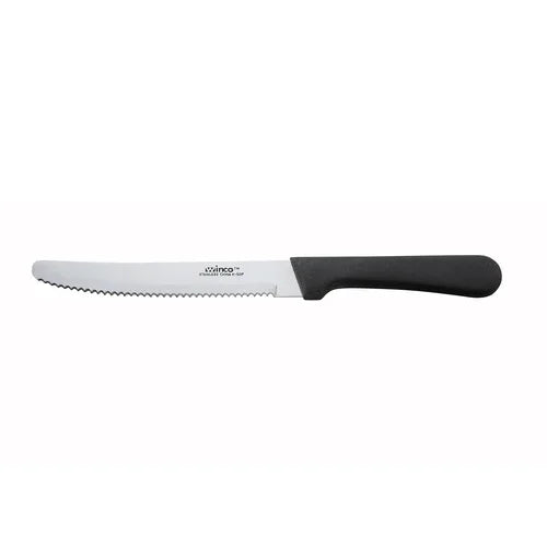 Winco K-50P | Steak Knife 8-11/16 in O.A.L. 5 in Blade Rounded Tip Plastic Handle