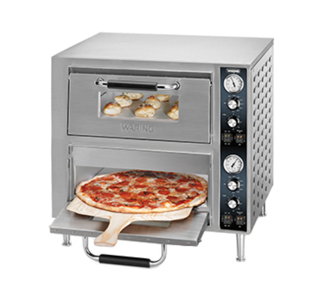Waring  WPO750 Double-Deck Pizza Oven, electric, countertop, 27 in W x 28 in D x 25 in H, (2) d