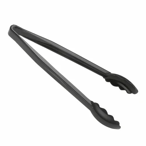 Cambro 12TGS110 | Luganor Tongs 12 in Scallop Grip Black | NSF Made in USA