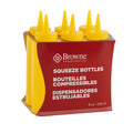 Browne 57800817 Squeeze Bottle, 8 oz., mustard, no drip tip, polyethylene, yellow (set of 6) (ca