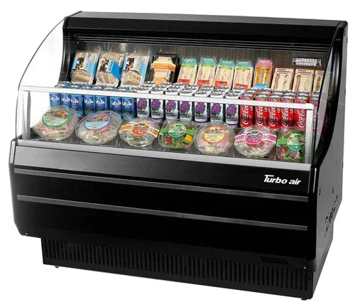 Turbo Air TOM-50SW(B)-N Horizontal Open Display Merchandiser, slim-line, 8.9 cu. ft. capacity, 50-7/8 in