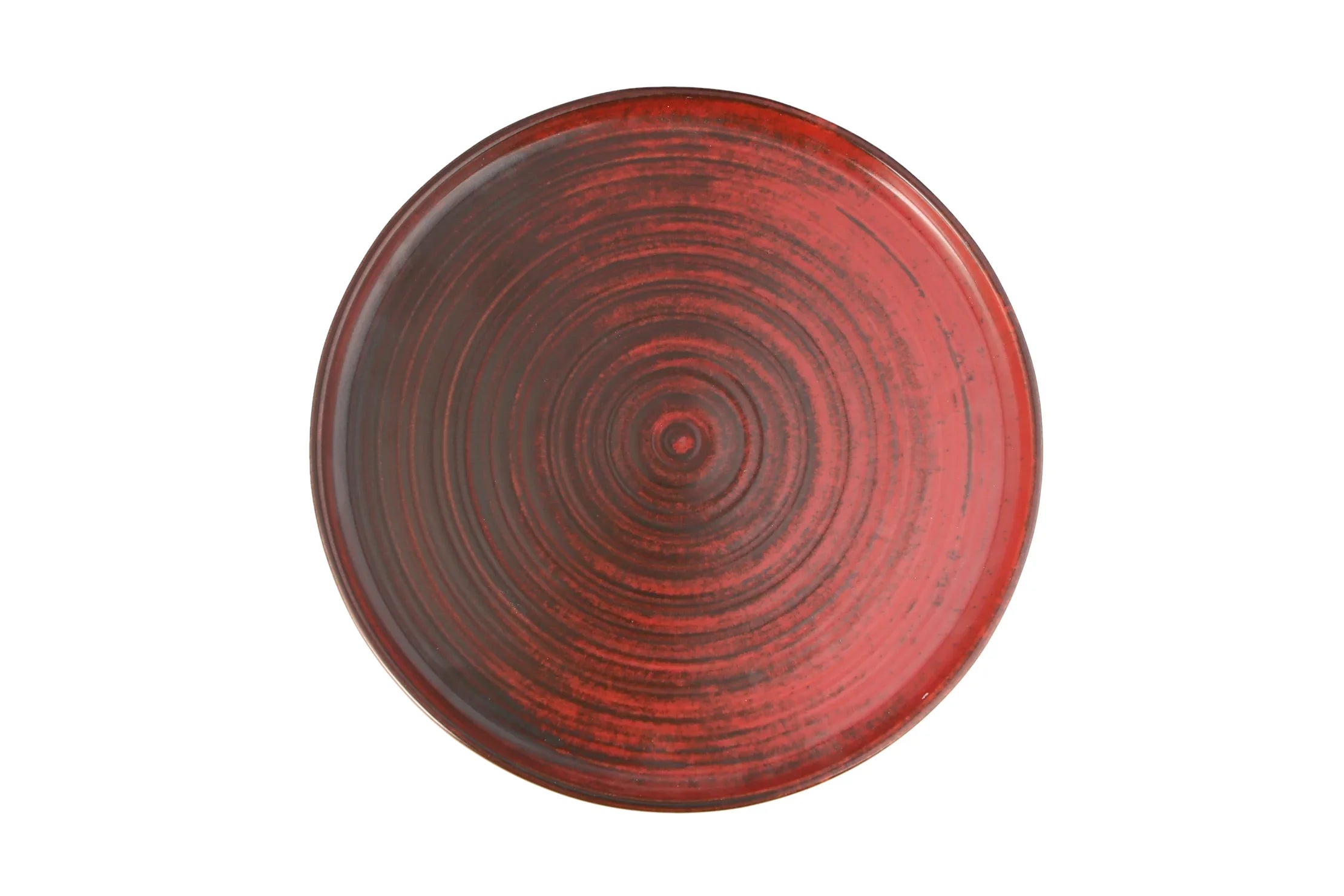 Porland 04ALM005782 Red Flat Plate 27cm Ceramic 6 Per Case