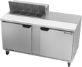 Beverage Air SPE60HC-08 Sandwich Top Refrigerated Counter, two-section, 60 in W, 16.02 cu. ft. capacity,