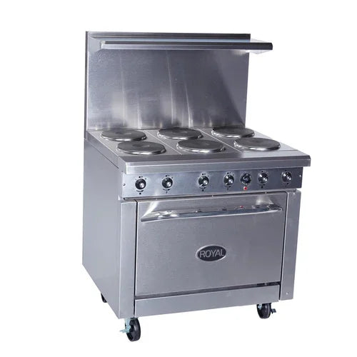 ROYAL RANGE RRE-6 electric restaurant range with 6 hotplates 2.0 kW each