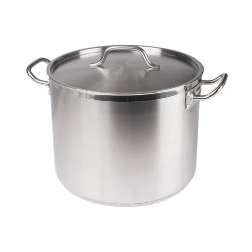 Winco SST-24 | Induction Stock Pot 24 qt. | Stainless Steel with Cover