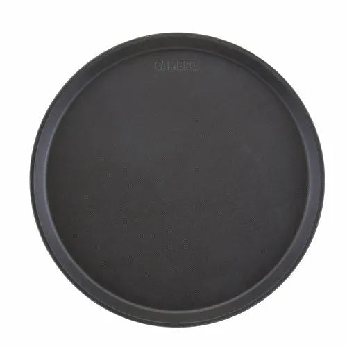 Cambro 1600CT110 | Camtread Serving Tray Round 16 in Dishwasher Safe Black Satin