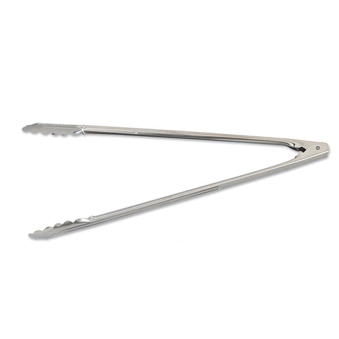 Browne 4513 Utility Tongs, 16 in , coil spring operated, scalloped edges, 1.2 mm thickness,
