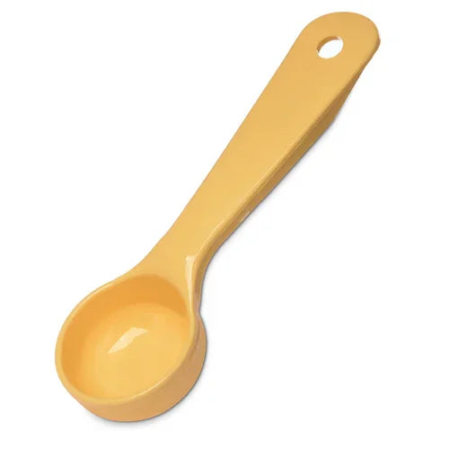 Carlisle 492104 | Measure Misers Portion Spoon 1 oz | Solid Short Handle Yellow
