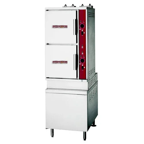 CROWN STEAM GSX-10HE Convection Steamer with Two Compartments and Ten Pan Capacity