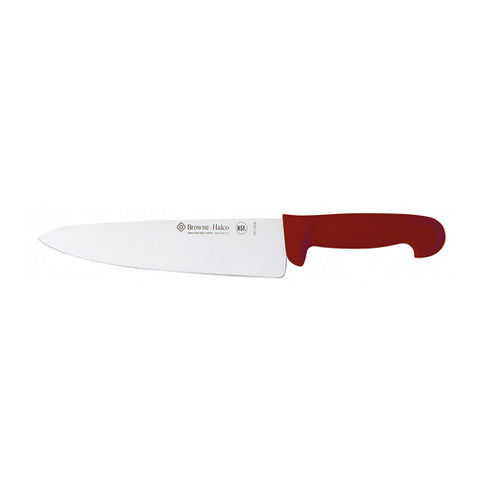 Browne PC12910RD Cooks Knife, 10 in  German molybdenum stainless steel, ABS handle, red, NSF (bli
