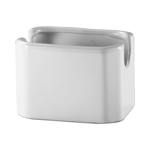 Browne 564001 Sugar Packet Holder, 4 in  x 2-4/5 in  x 2-4/5 in , rectangular, ceramic, white