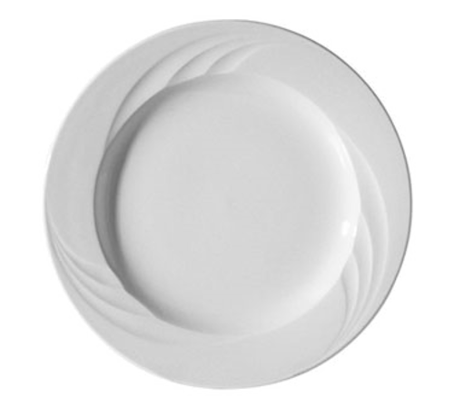Continental 21CCEVE302 Plate, 9 in  dia., round, wide rim, scratch resistant, oven & microwave safe, di