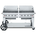 Crown Verity CV-RCB-60WGP Pro Series Grill, LP gas, 69 in L x 28 in D, 8 burners, 30 in  wind guards, stai