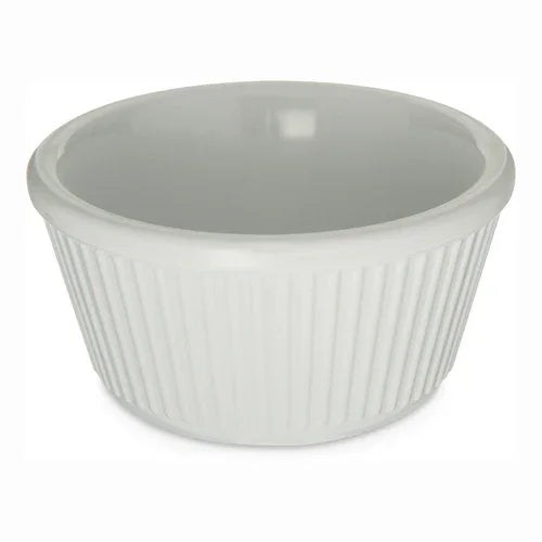 Carlisle S29102 | Ramekin 4 oz | Melamine White Fluted Dishwasher Safe