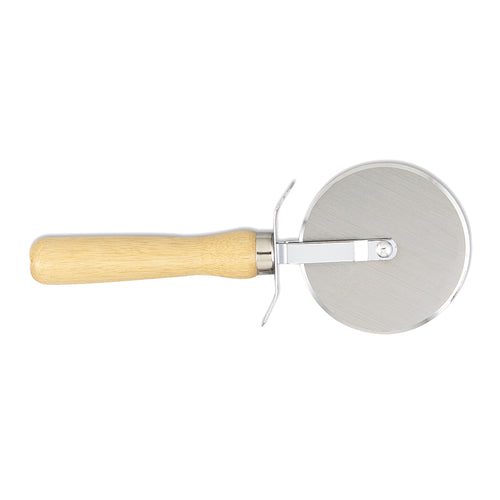 Browne 574262 Pizza Cutter, 9 in L, 4 in  dia. stainless steel wheel, rust proof finger guard,