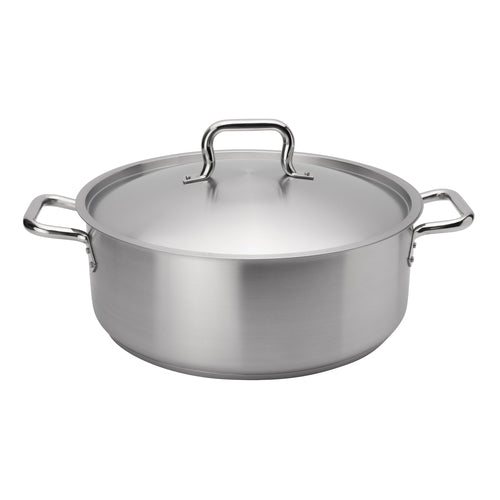 Browne 5734014 Elements Brazier, 15 qt., 14-1/5 in  dia. x 5-7/10 in H, with self-basting cover