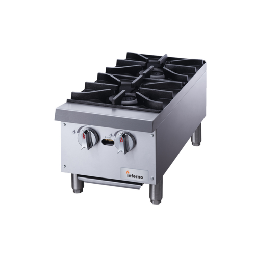 Inferno IHP-2 Inferno Hotplate, natural gas, countertop, 12 in W x 28 in D x 13 in H, (2) 28,0