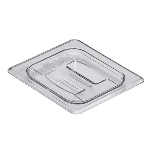 Cambro 60CWCH135 | Camwear Food Pan Cover 1/6 Size with Handle Clear NSF