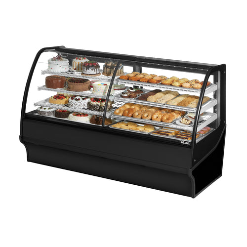 True TDM-DZ-77-GE/GE-B-W Display Merchandiser, dual zone (dry/refrigerated), 77-1/4 in W, self-contained