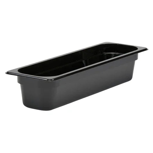 Cambro 24LPCW110 | Camwear Food Pan 5.3 qt 1/2 Size Long Polycarbonate Black
