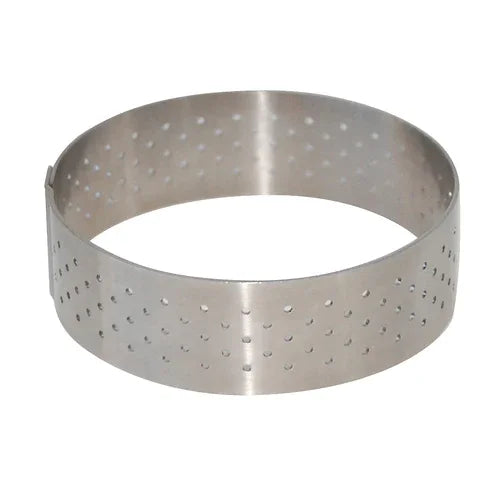 De Buyer-Browne 77309902 de Buyer Tart Ring, 2-3/5 in  x 4/5 in , round, perforated, dishwasher safe, sta