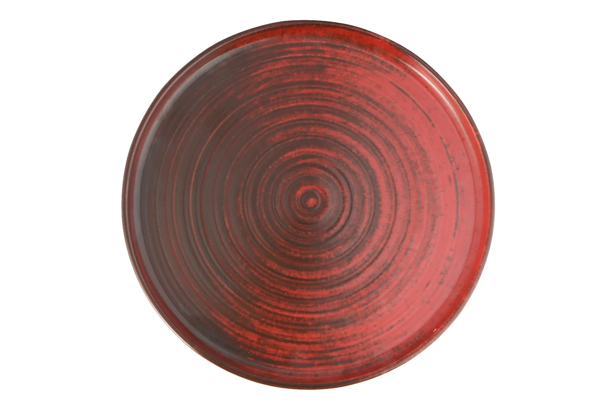 Porland 04ALM005787 Red Flat Plate 30cm Ceramic 6 Per Case