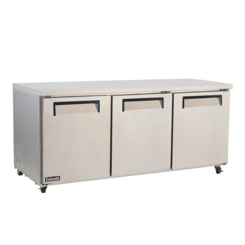 CELCOLD CUC72F Under Counter Freezer with Triple Doors and Rear Mount Refrigeration