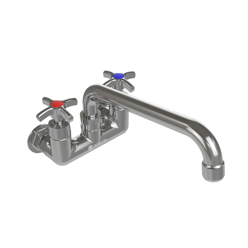 Tarrison TP-PF4WK6C-KIT Faucet, splash-mounted, 6 in  swing spout, 4 in  centers, color coded 4-arm knob