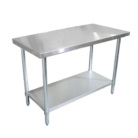 Omcan 43183 (43183) Standard Work Table, 30 in W x 18 in D x 34 in H, 18/430 stainless steel