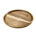 Tableware Solutions S5015 Plate, 10 in  dia. x 1 in , round, hand wash, Acacia wood, natural, Leone
