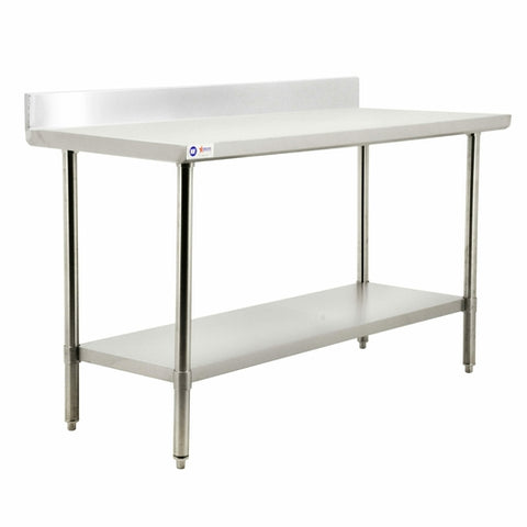 Omcan 44338 (44338)  Work Table, 48 in W x 24 in D x 34 in H, 20/430 stainless steel flat to