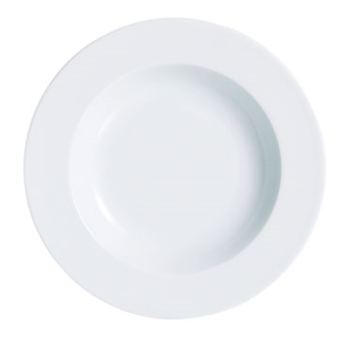 Arcoroc  R0807 Soup Plate, 12 oz., 8-3/4 in  dia., round, Aluminite material, extra strong porc