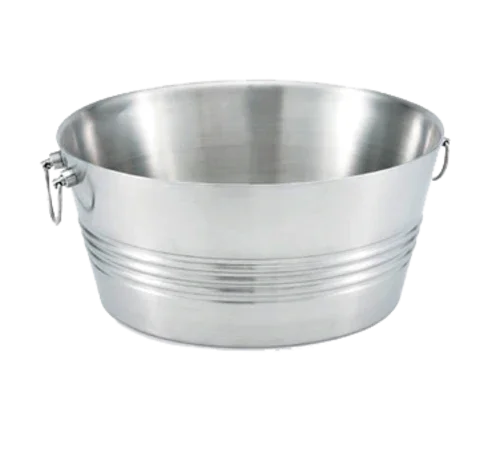 Vollrath 47225 | Round Tabletop Beverage Bin | Beehive Design, Stainless Steel
