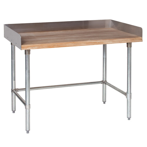 Tarrison TA-HT4B3036G-KIT Bakers Top Work Table, 36 in W x 30 in D, 1-3/4 in  thick hardwood top, 4 in H s