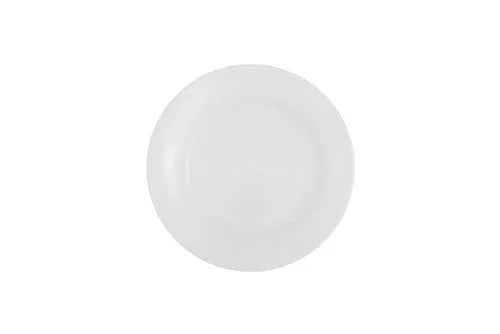 Porland 04AP008803 White Flat Plate 23cm Ceramic 6 Per Case