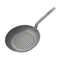 Browne 77561332 de Buyer Mineral B Element Grill Pan, 12-3/5 in  dia., round, riveted handle, in