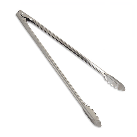 Browne 57539 Utility Tongs, 16 in , coil spring operated, scalloped edges, 1.0 mm thickness,