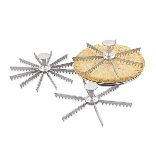 Browne 575105 Pie Marker, 5 cut, cast aluminum, polished finish