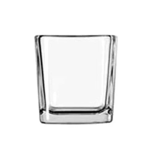 Libbey 5474 Votive/Candle Holder, 7-1/2 oz., cube, glass, clear (H 3-1/8 in  T 2-7/8 in  B 2