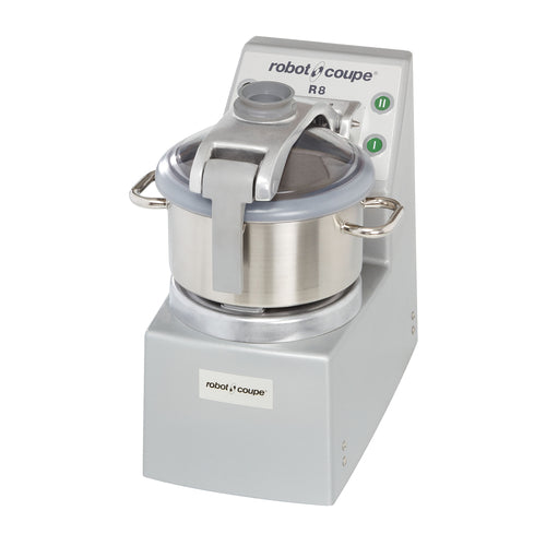 Robot Coupe R8 Cutter/Mixer, vertical, bench-style, 8 liter stainless steel bowl with handle &